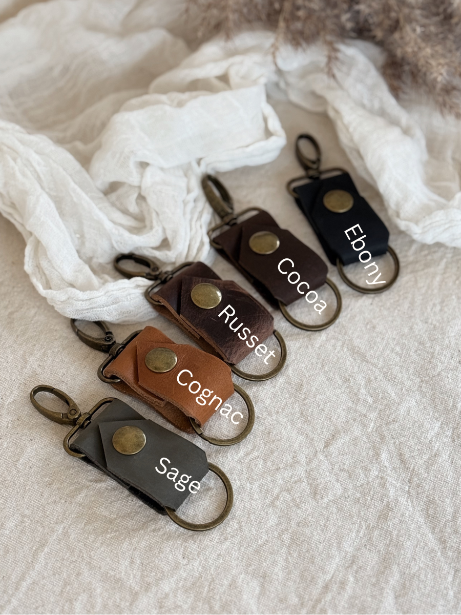 Leather Snap Key Ring — Branch Collective